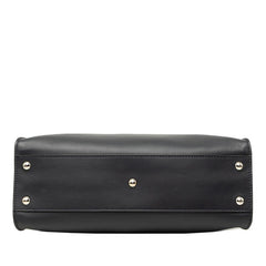 フェンディ ピーカブー レギュラー ハンドバッグ ショルダーバッグ 2WAY 8BN290 ネイビー系 レッド レザー レディース FENDI 【中古】