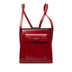 サンローラン リュック デイパック バックパック レッド レザー レディース SAINT LAURENT 【中古】