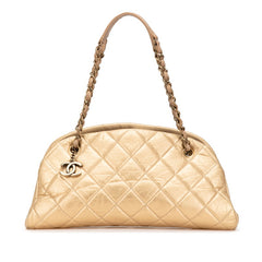シャネル マトラッセ ココマーク チェーン トートバッグ ゴールド レザー レディース CHANEL 【中古】