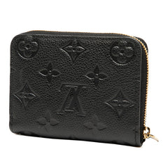 ルイ ヴィトン モノグラム アンプラント ジッピーコインパース コインケース M60574 ノワール ブラック レザー レディース LOUIS VUITTON 【中古】