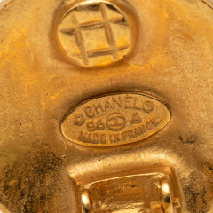 シャネル ココマーク ラウンド イヤリング ゴールド メッキ レディース CHANEL 【中古】