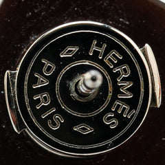 エルメス リフトPM ピアス シルバー ブラウン SV925 シルバー バッファローホーン レディース HERMES 【中古】