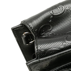 グッチ GGエンボス ジャンボGG ハンドバッグ ショルダーバッグ 2WAY 696010 ブラック レザー レディース GUCCI 【中古】