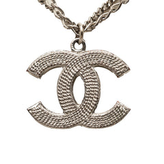 シャネル ココマーク チェーン ペンダント ネックレス 06P シルバー メタル レディース CHANEL 中古