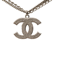 シャネル ココマーク チェーン ペンダント ネックレス 06P シルバー メタル レディース CHANEL 中古