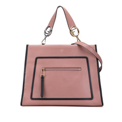 フェンディ ラナウェイ ハンドバッグ ショルダーバッグ 2WAY 8BH343 ダスティピンク ブラック レザー レディース FENDI 【中古】