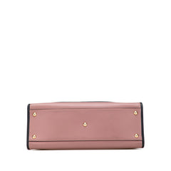 フェンディ ラナウェイ ハンドバッグ ショルダーバッグ 2WAY 8BH343 ダスティピンク ブラック レザー レディース FENDI 【中古】