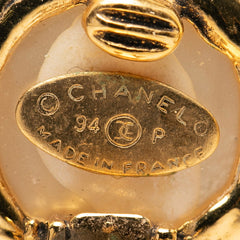 シャネル ヴィンテージ ココマーク イヤリング ゴールド メッキ フェイクパール レディース CHANEL 【中古】