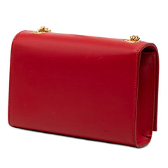 サンローラン モノグラム ケイト 斜め掛け チェーン ショルダーバッグ 354120 レッド レザー レディース SAINT LAURENT 【中古】