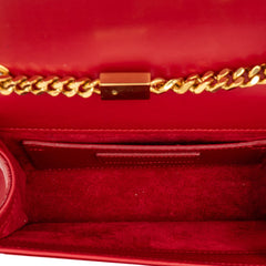 サンローラン モノグラム ケイト 斜め掛け チェーン ショルダーバッグ 354120 レッド レザー レディース SAINT LAURENT 【中古】