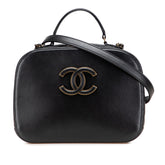 シャネル ココマーク ハンドバッグ ショルダーバッグ 2WAY ブラック カーフスキン レディース CHANEL 中古