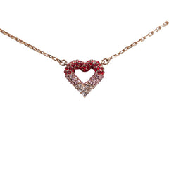 ルイ ヴィトン ストラスハート ネックレス M68159 ゴールド レッド ピンク メッキ ラインストーン レディース LOUIS VUITTON 【中古】