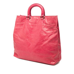 プラダ 三角ロゴプレート ハンドバッグ ショルダーバッグ 2WAY ピンク レザー レディース PRADA 【中古】