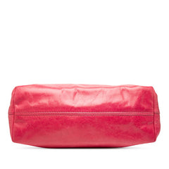 プラダ 三角ロゴプレート ハンドバッグ ショルダーバッグ 2WAY ピンク レザー レディース PRADA 【中古】