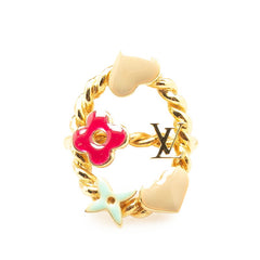 ルイ ヴィトン バーグ スウィート モノグラム リング 指輪 M65587 ゴールド マルチカラー メッキ レジン レディース LOUIS VUITTON 【中古】