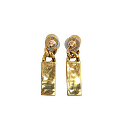 シャネル ロゴ ピアス ゴールド ピンク メッキ レディース CHANEL 【中古】