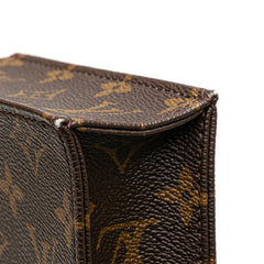 ルイ ヴィトン モノグラム プティット サックプラ ハンドバッグ ショルダーバッグ 2WAY M69442 ブラウン PVC レザー レディース LOUIS VUITTON 【中古】