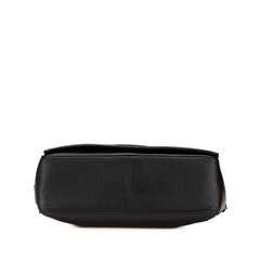 カルティエ 斜め掛け ショルダーバッグ ブラック レザー メンズ CARTIER 【中古】