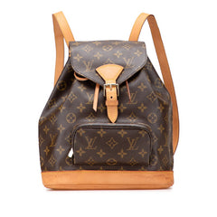 ルイ ヴィトン モノグラム モンスリMM リュック バックパック M51136 ブラウン PVC レザー レディース LOUIS VUITTON 【中古】