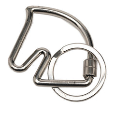 エルメス シュバル ホース 馬 モチーフ キーリング キーホルダー シルバー メタル レディース HERMES 【中古】