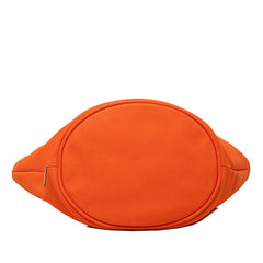 プラダ 三角ロゴプレート カナパ トートバッグ ショルダーバッグ 2WAY 1BG186 オレンジ キャンバス レディース PRADA 【中古】