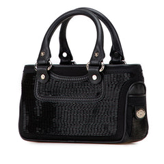 セリーヌ ブギーバッグ ハンドバッグ ブラック ビーズ レザー レディース CELINE 【中古】