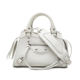 バレンシアガ ネオクラシック シティ ミニ ハンドバッグ 2WAY ショルダーバッグ 638524 ホワイト レザー レディース BALENCIAGA 【中古】