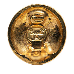 シャネル ロゴ ラウンド イヤリング ゴールド メッキ レディース CHANEL 【中古】