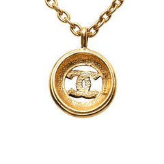 シャネル ココマーク チェーン ラウンド ペンダント ネックレス ゴールド メッキ レディース CHANEL 【中古】
