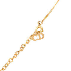 ディオール CDロゴ チェーン ペンダント ネックレス メッキ レディース Dior 【中古】