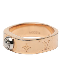 ルイ ヴィトン バーグ ナノグラム リング 指輪 #M MO0214 ピンクゴールド メッキ レディース LOUIS VUITTON 【中古】
