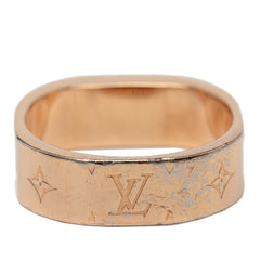 ルイ ヴィトン バーグ ナノグラム リング 指輪 #M MO0214 ピンクゴールド メッキ レディース LOUIS VUITTON 【中古】