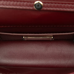 ブルガリ セルペンティ ダイヤモンド ブラスト チェーン ショルダーバッグ レッド レザー レディース BVLGARI 【中古】