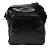 グッチ GGインプリメ 斜め掛け ショルダーバッグ 201448 ブラック PVC レザー レディース GUCCI 【中古】
