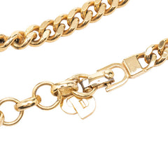 ディオール CDロゴ チェーン ネックレス ゴールド メッキ レディース Dior 【中古】