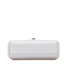 セリーヌ ティーン ソフト16 セーズ 斜め掛け ショルダーバッグ ライトグレー レザー レディース CELINE 中古