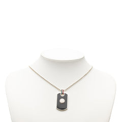 グッチ クレスト シェリーライン ネックレス ドッグタグ ボールチェーン シルバー マルチカラー SV925 シルバー レディース GUCCI 【中古】