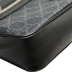 グッチ GGスプリーム シェリーライン ウエストバッグ 474293 ブラック PVC レザー レディース GUCCI 【中古】