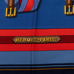 エルメス カレ90 Les Sangles サングル スカーフ シルク レディース HERMES 【中古】