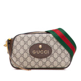 グッチ GGスプリーム ネオ ヴィンテージ 斜め掛け ショルダーバッグ 476466 ベージュ ブラウン PVC レザー レディース GUCCI 【中古】