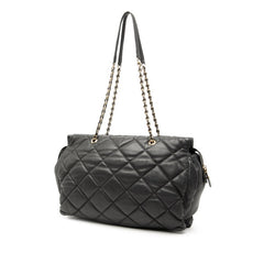 サルヴァトーレフェラガモ ヴァラ チェーン ショルダーバッグ ブラック ラムスキン レディース Salvatore Ferragamo 【中古】