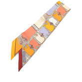 エルメス ツイリー カマイユ Camails スカーフ グレー マルチカラー シルク レディース HERMES 中古