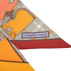エルメス ツイリー カマイユ Camails スカーフ グレー マルチカラー シルク レディース HERMES 中古