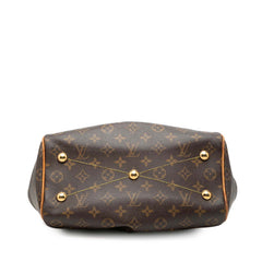 ルイ ヴィトン モノグラム ティヴォリPM ハンドバッグ M40143 ブラウン PVC レザー レディース LOUIS VUITTON 【中古】