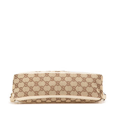 グッチ GGキャンバス アビー ワンショルダーバッグ ハンドバッグ 130939 ベージュ ホワイト キャンバス レザー レディース GUCCI 【中古】