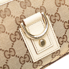 グッチ GGキャンバス アビー ワンショルダーバッグ ハンドバッグ 130939 ベージュ ホワイト キャンバス レザー レディース GUCCI 【中古】