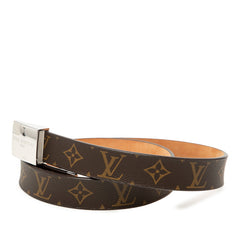 ルイ ヴィトン モノグラム サンチュール キャレ ベルト サイズ:90/36 M6801 ブラウン PVC メンズ LOUIS VUITTON 【中古】