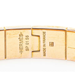 エルメス シャルニエール ファン バングル ゴールド ブラック メッキ レディース HERMES 【中古】
