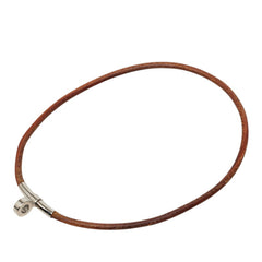 エルメス ドゥーブルケリー チョーカー ブレスレット アクセサリー ブラウン シルバー メタル レザー レディース HERMES 中古