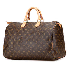 ルイ ヴィトン モノグラム スピーディ40 ハンドバッグ ボストンバッグ トラベルバッグ M41522 ブラウン PVC レザー レディース LOUIS VUITTON 【中古】